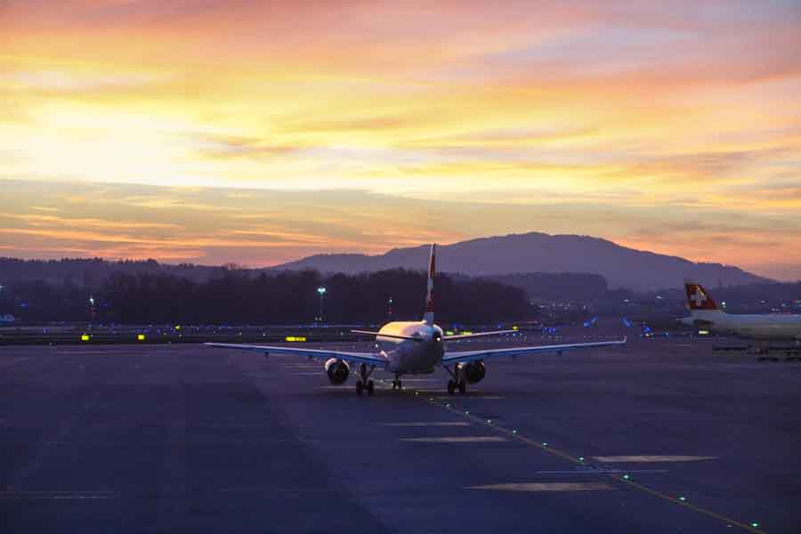 Flugzeug am Flughafen Zürich